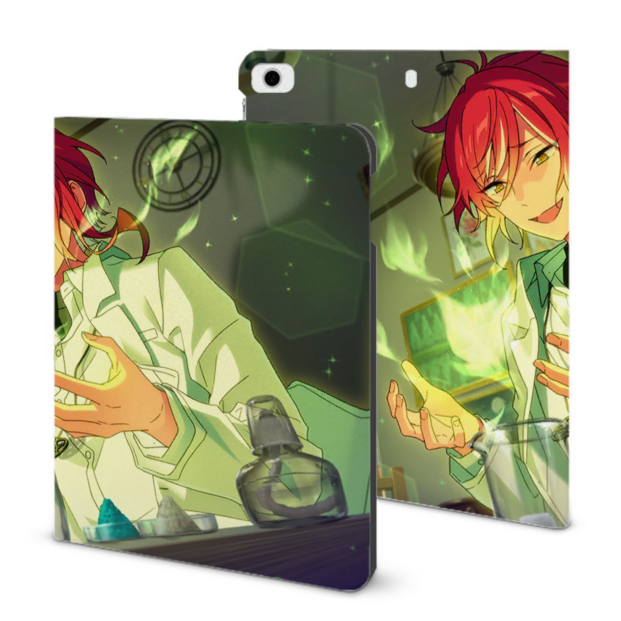 （画像用） あんさんぶるスターズ! Ensemble Stars IPad ケース ブック型 PUレザー TPU 耐衝撃 軽量 薄型 ペン収納なし 全面保護 IPad 各モデル対応